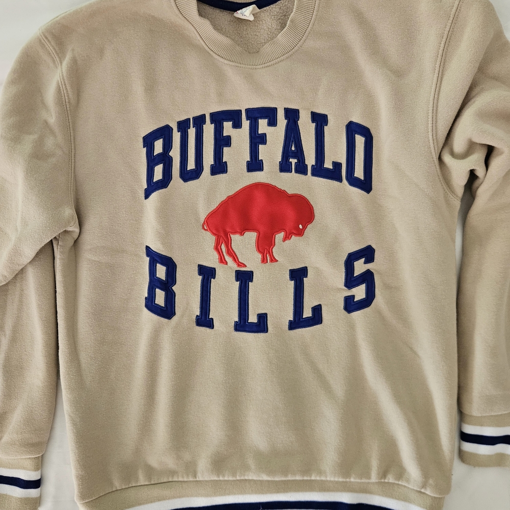 NFL Buffalo Bills Beige Crewneck Sweater